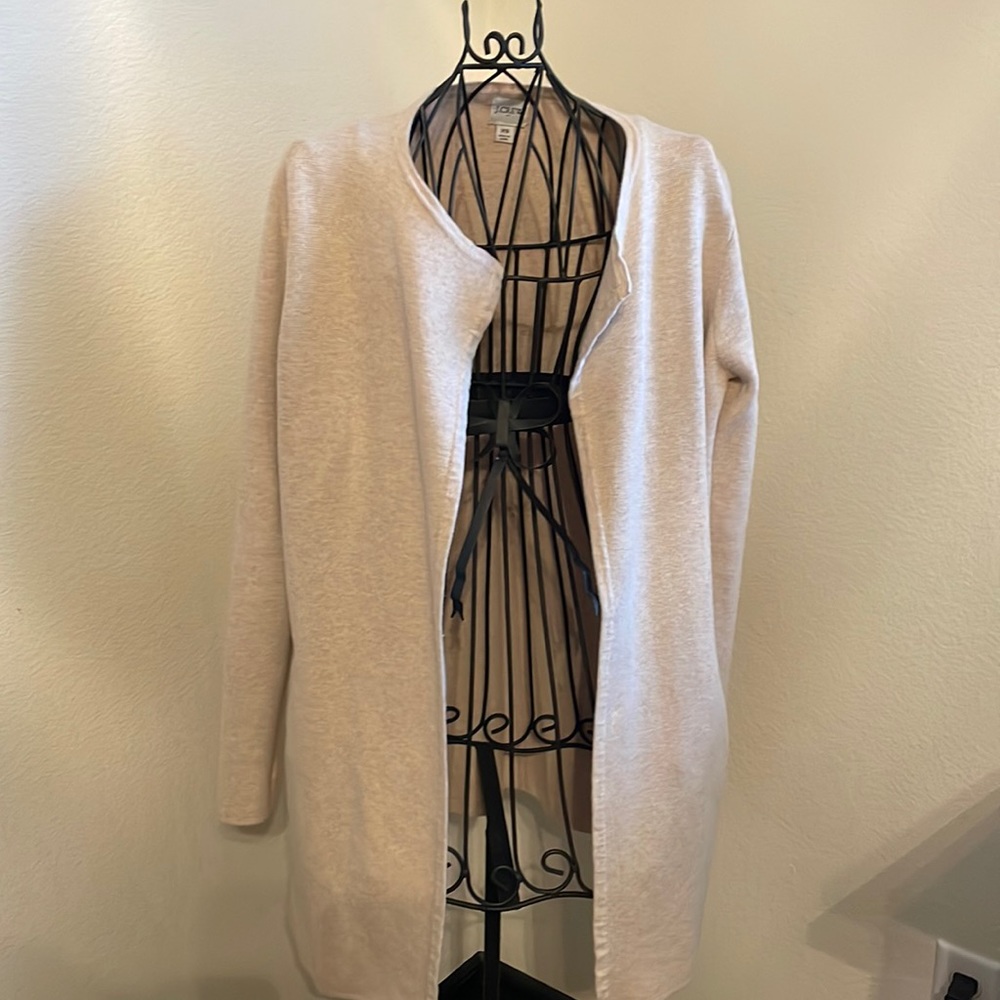 J Crew Factory / collarless Vanessa sweater jacket
